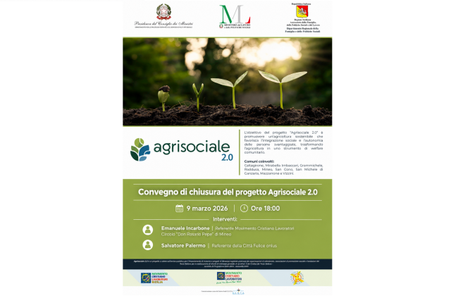 Agrisociale 2.0, lunedì 9 marzo il convegno di chiusura del progetto